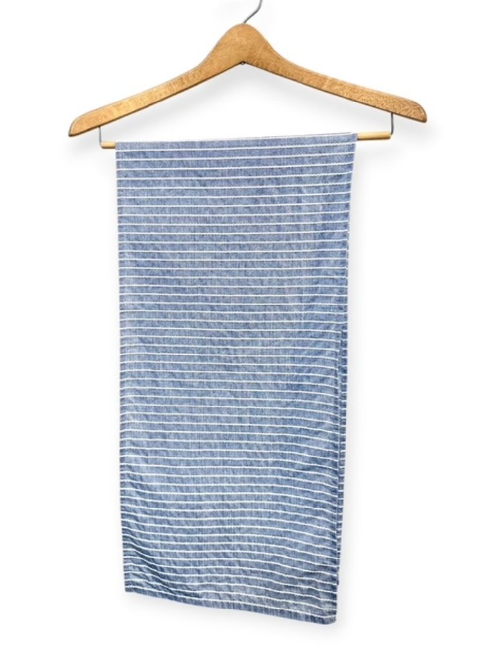 Blue & White Striped Table Runner 49inx11in 100% Cotton Home Kitchen Decor